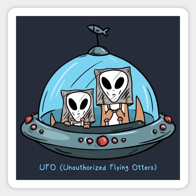UFO Sticker by Otterlyalice